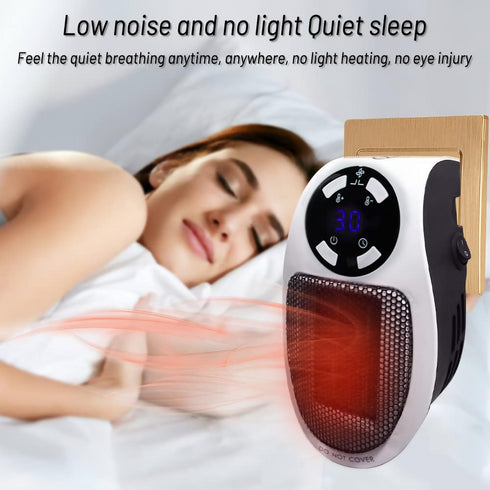 Portable Mini Wall-Mounted Heater with Adjustable Thermostat for Home Use.